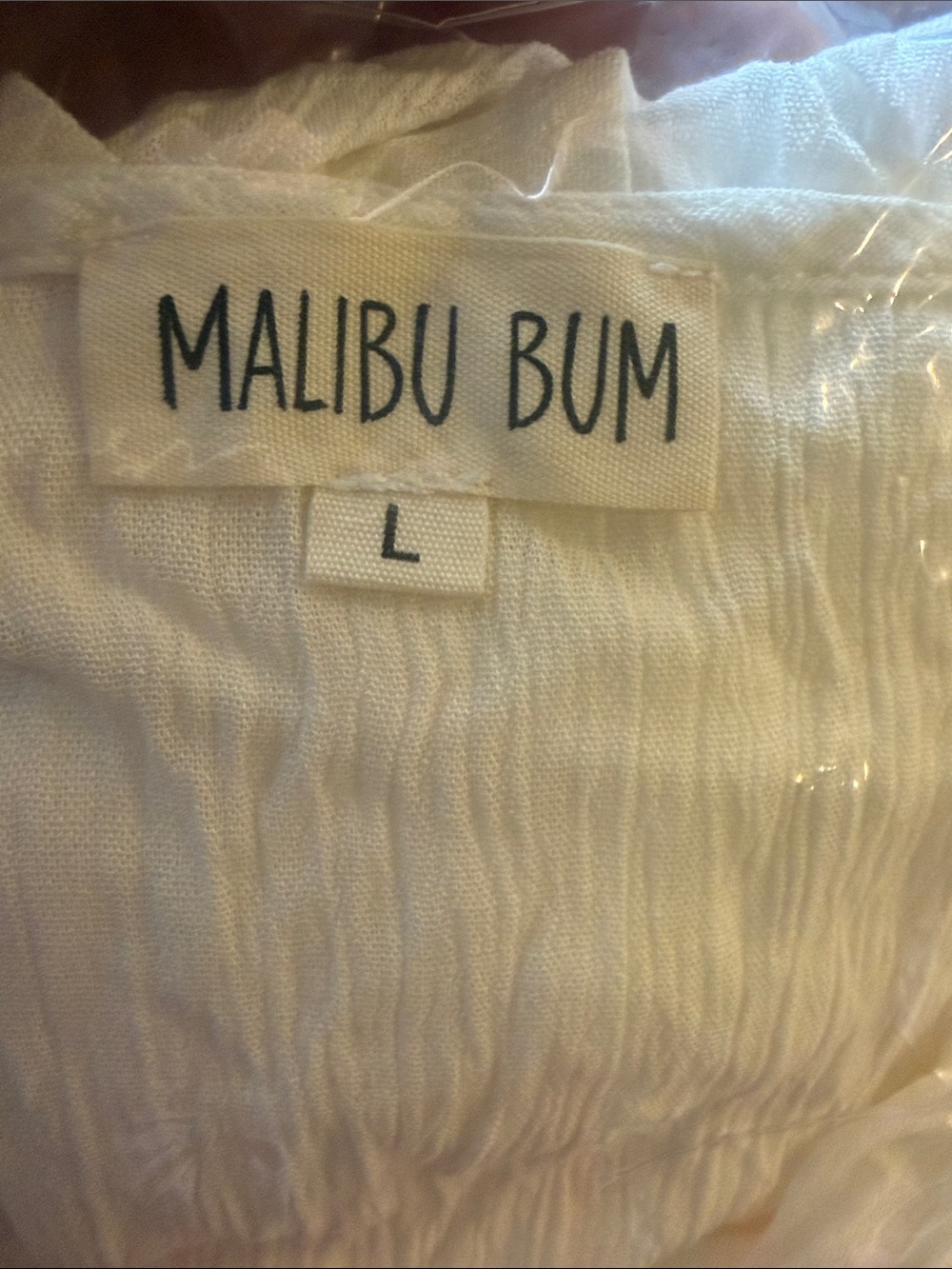 Malibu Rum White Sheer Kimono Cover Up Tie Front Duster Boho Beach Resort - Picture 2 of 3